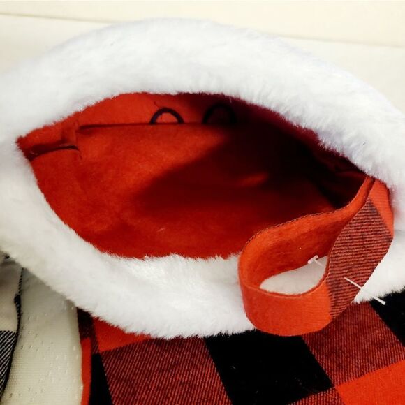 Plaid Doggie Paw Christmas Stockings - Picture 8 of 8